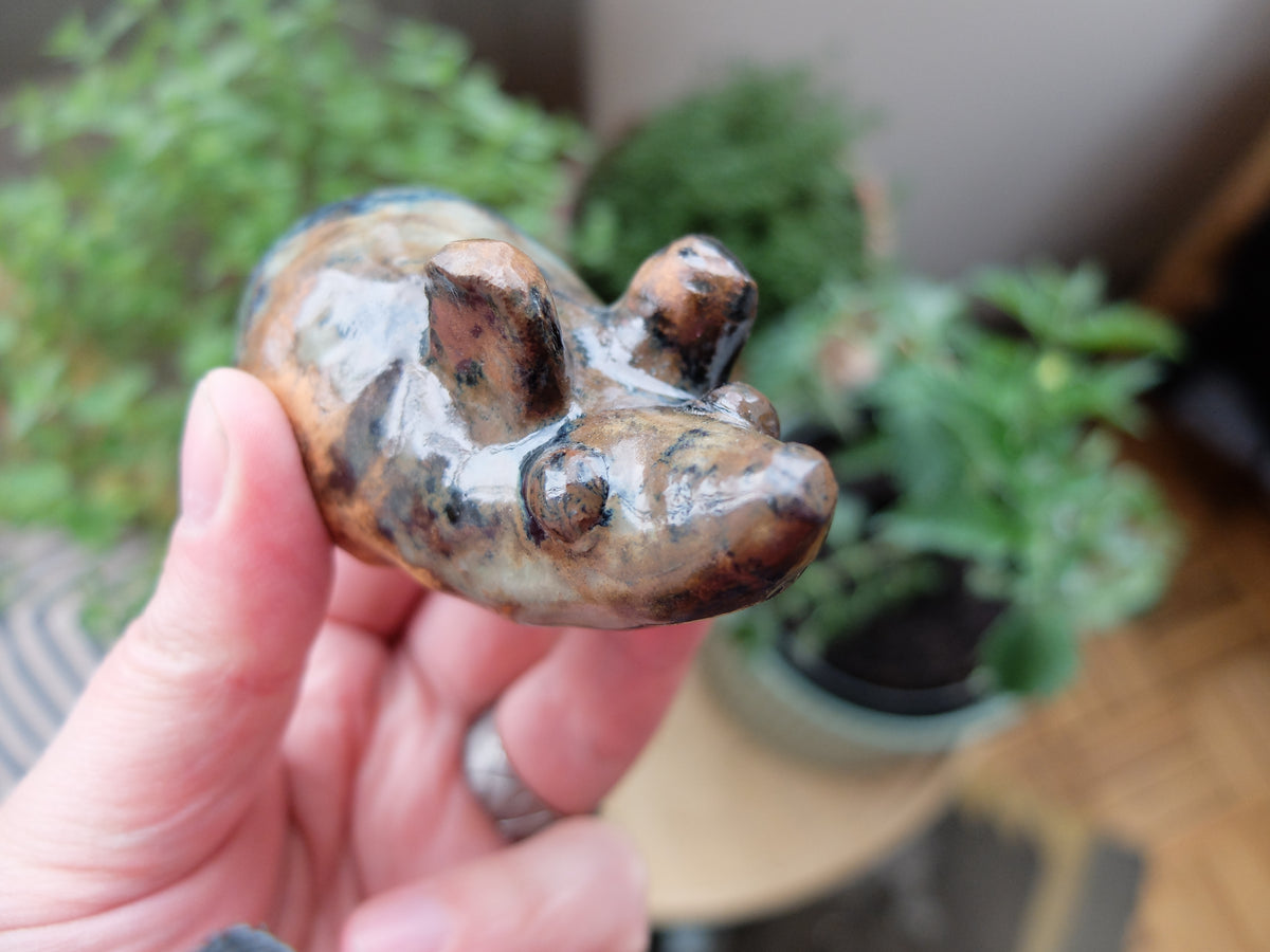 The Zen Mouse (#23) – Handcrafted Ceramic Animal Figurine