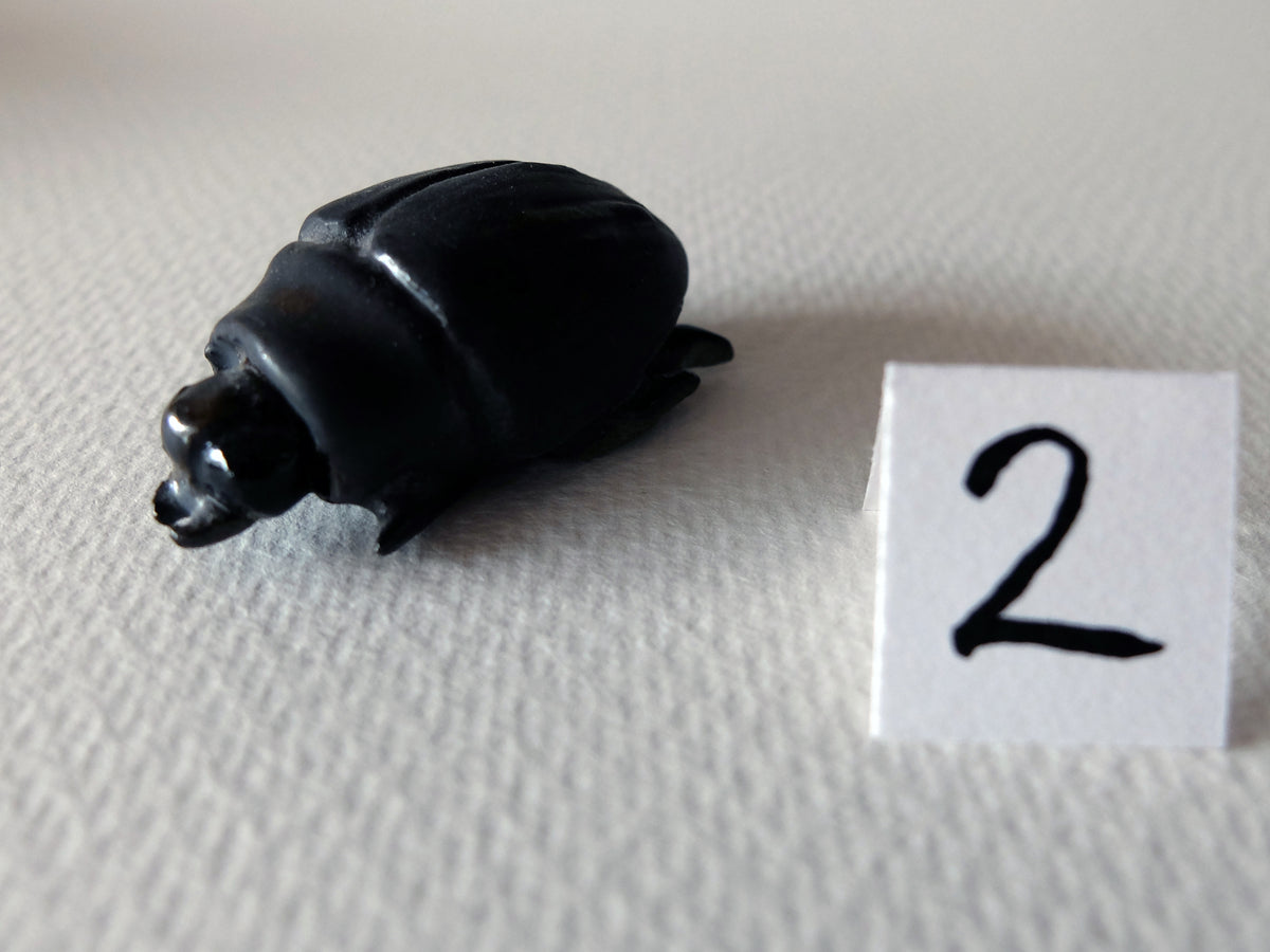 The Midnight Beetle (#2) – Handcrafted Ceramic Beetle