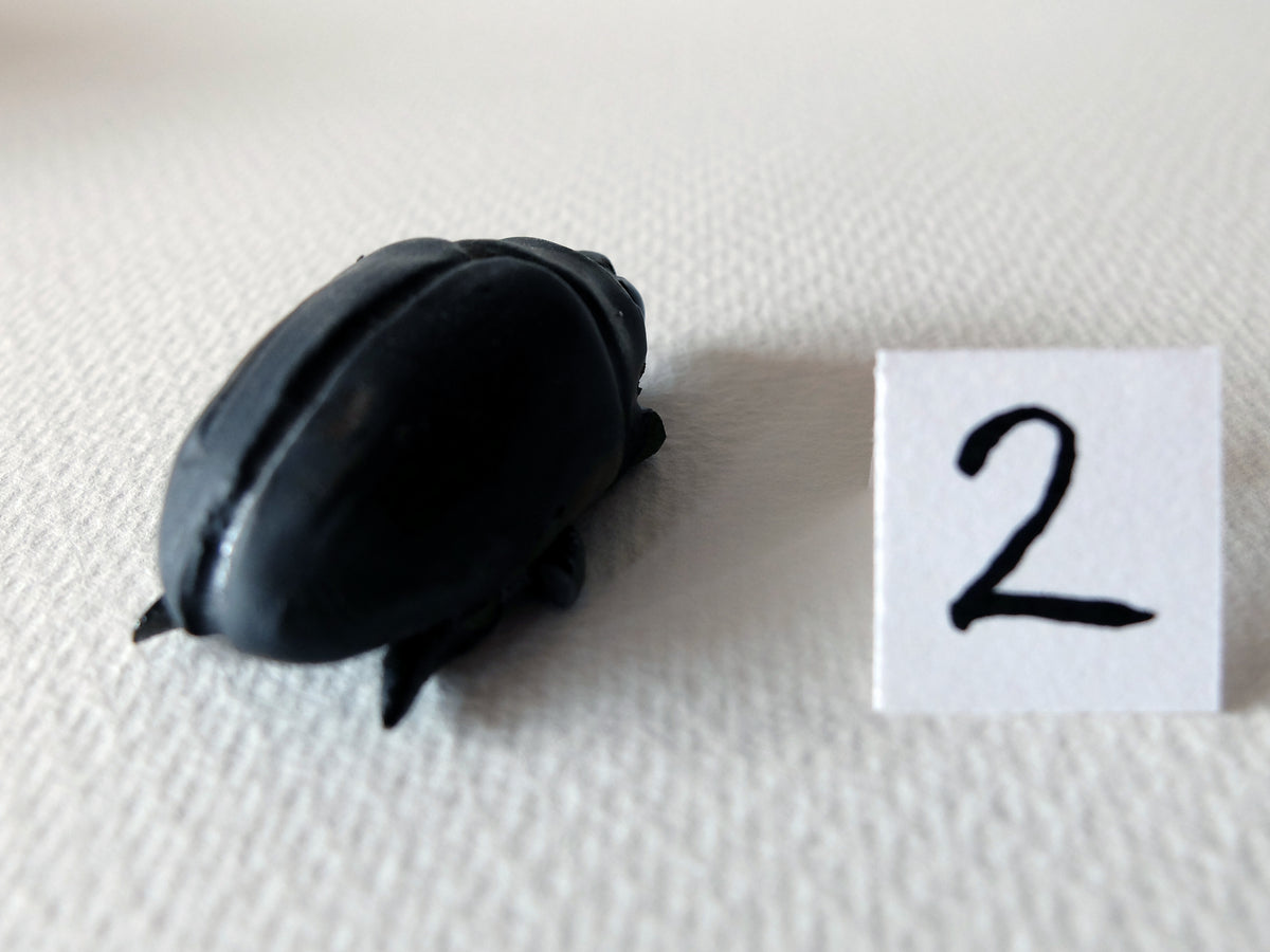 The Midnight Beetle (#2) – Handcrafted Ceramic Beetle