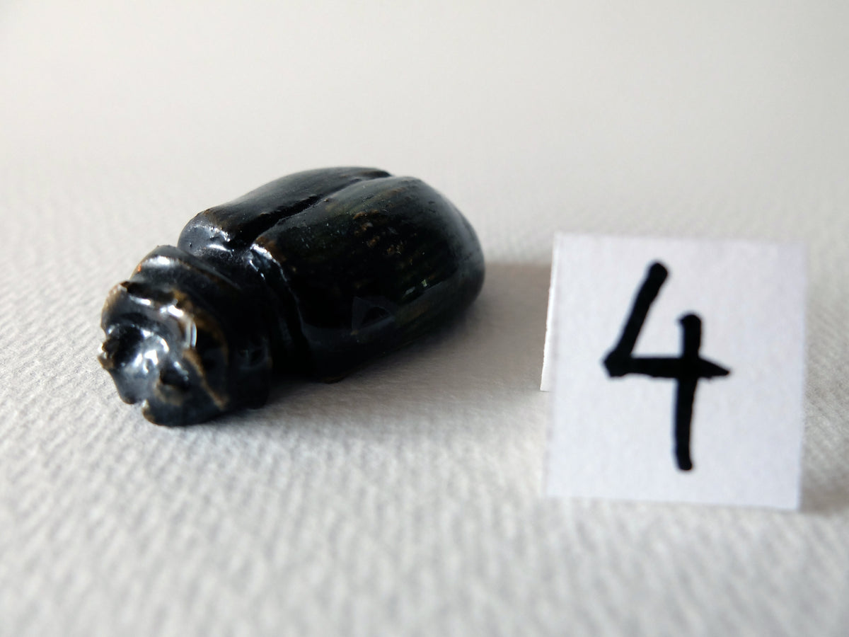 The Obsidian Beetle (#4) Handcrafted Ceramic Beetle