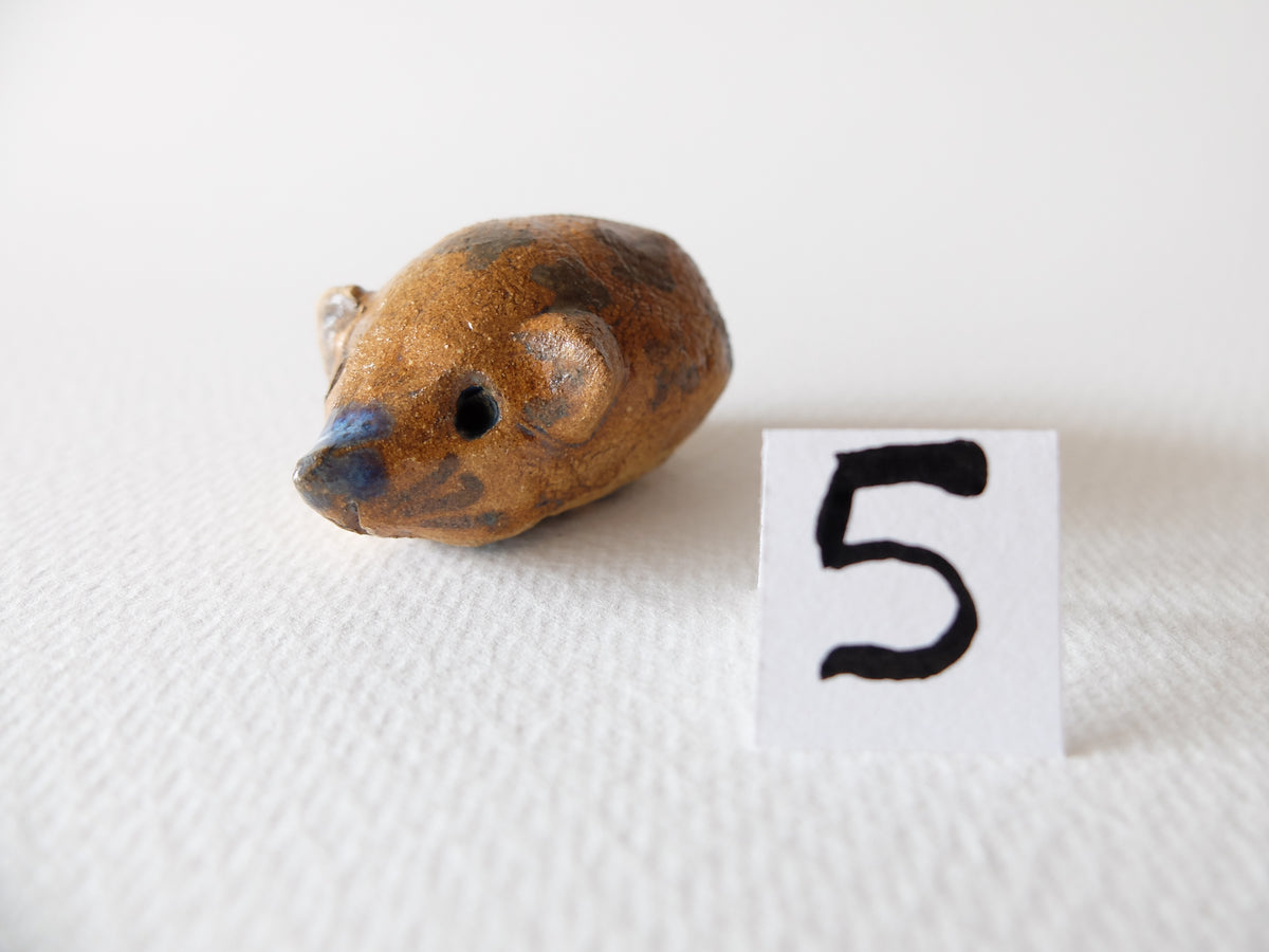 The Chestnut Hedgehog (#5) – Handcrafted Ceramic Sculpture