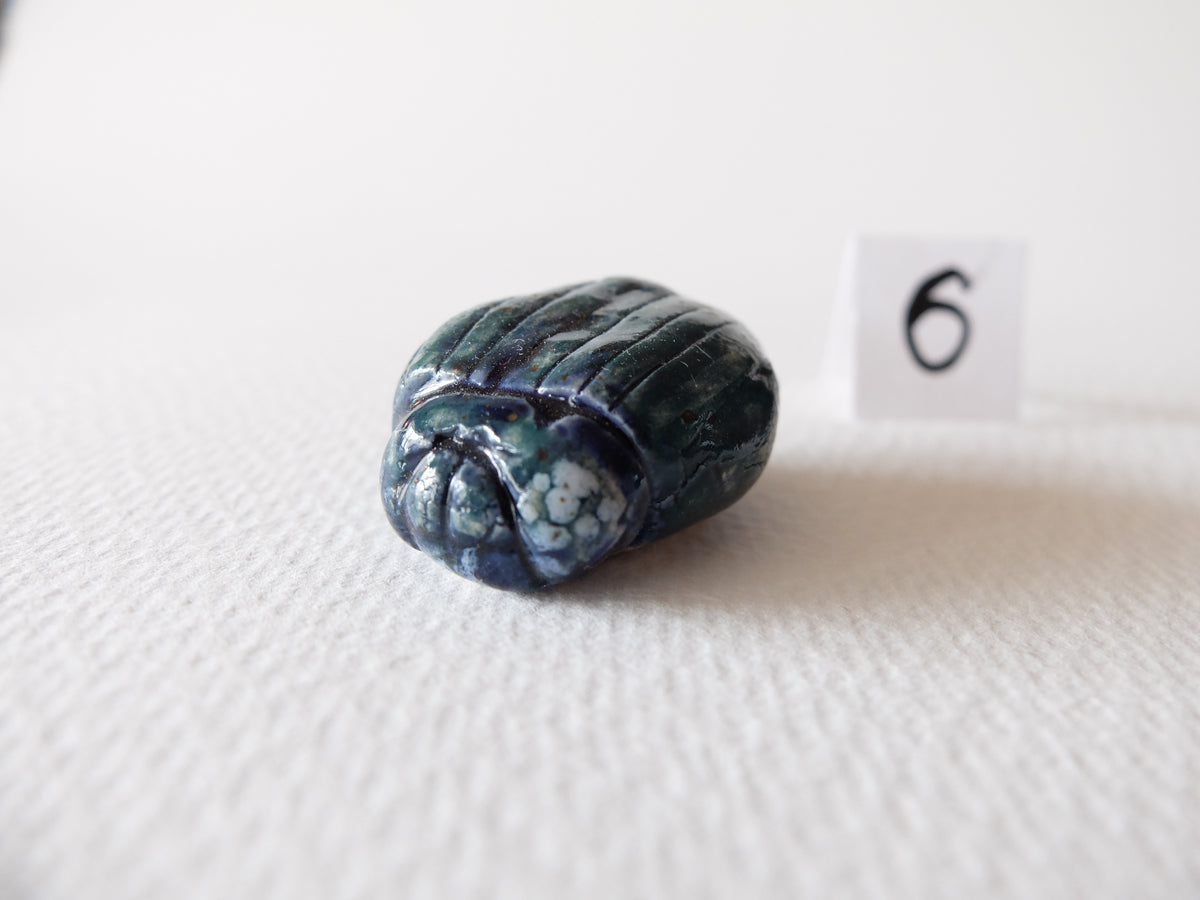 The Turquoise Scarab (#6) – Handcrafted Ceramic Sculpture