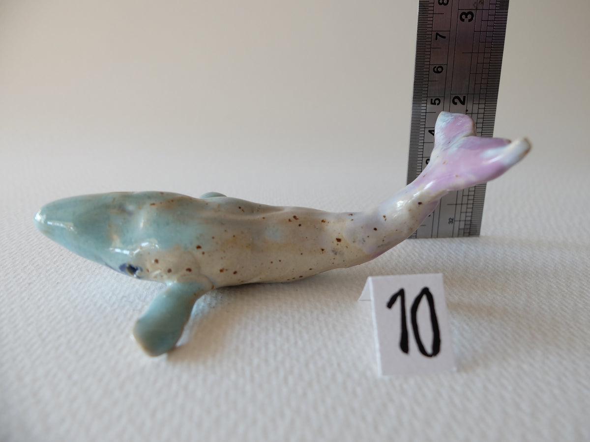 The Pastel Whale (#10) – Handcrafted Ceramic Sculpture