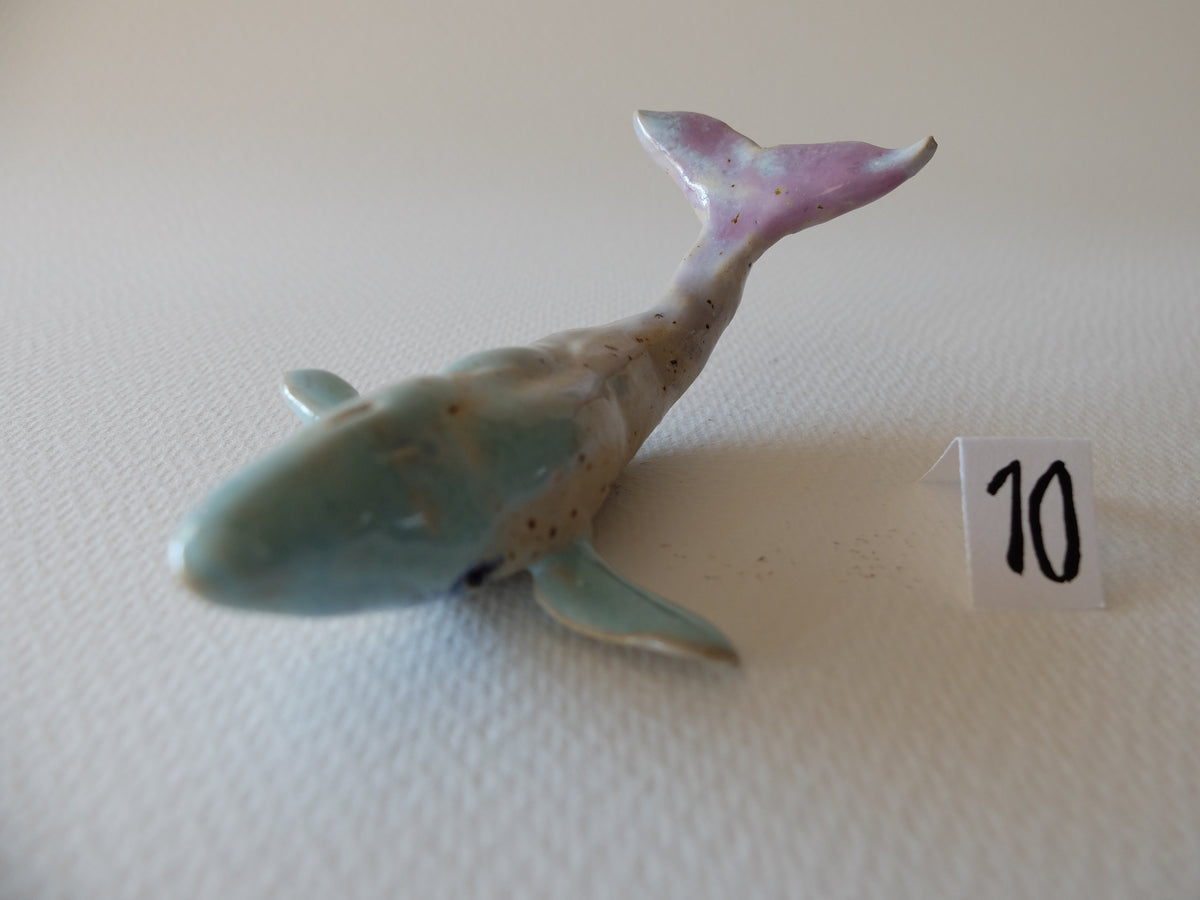 The Pastel Whale (#10) – Handcrafted Ceramic Sculpture