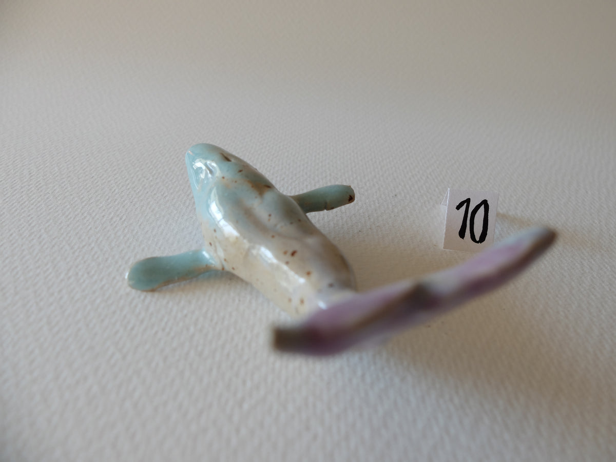 The Pastel Whale (#10) – Handcrafted Ceramic Sculpture