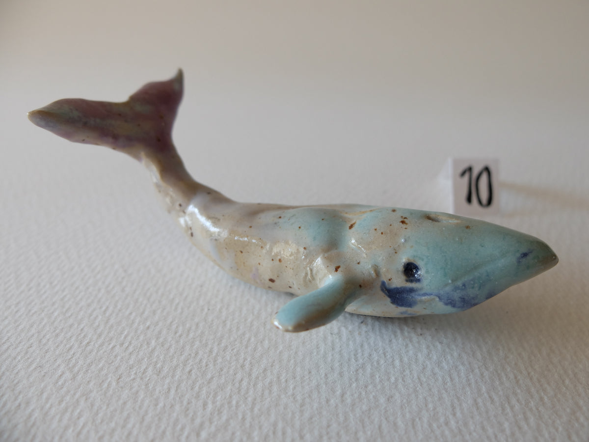 The Pastel Whale (#10) – Handcrafted Ceramic Sculpture