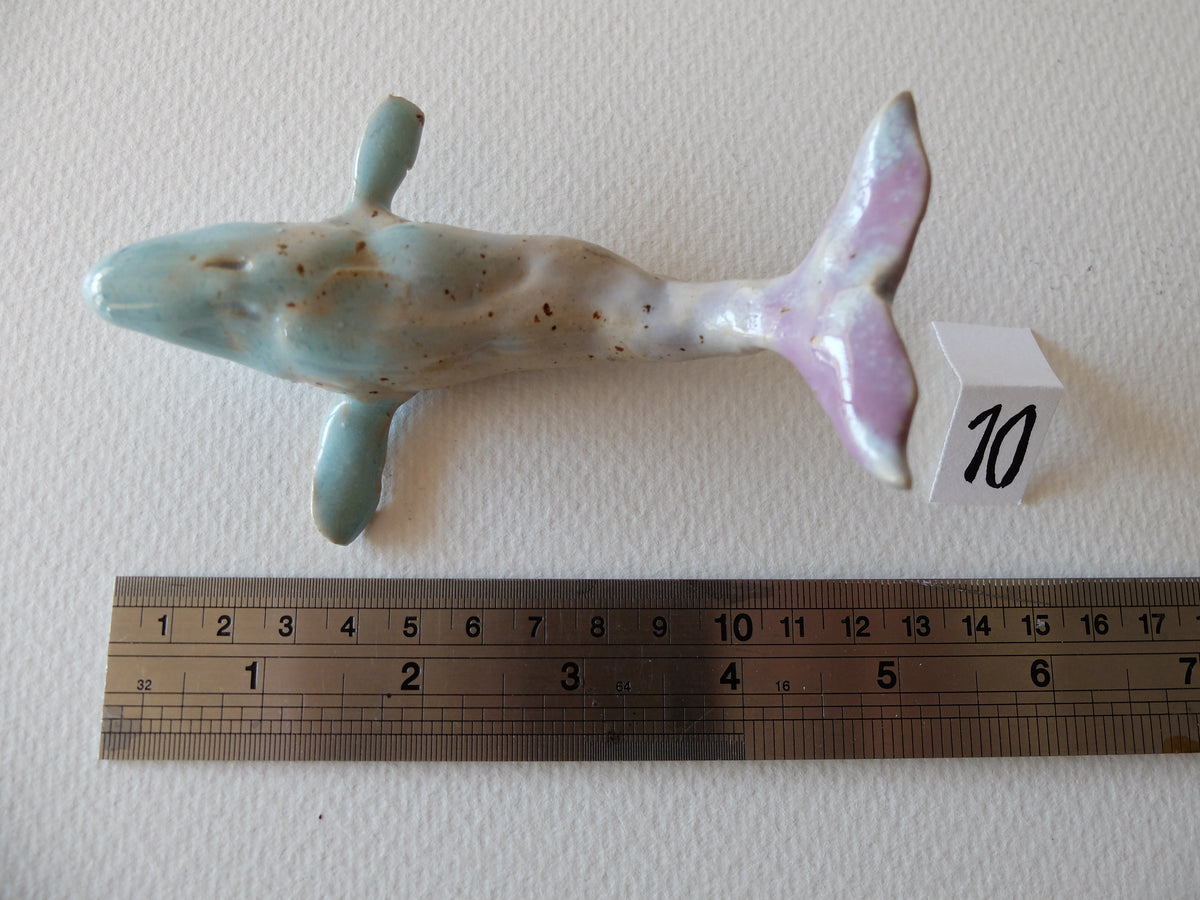 The Pastel Whale (#10) – Handcrafted Ceramic Sculpture