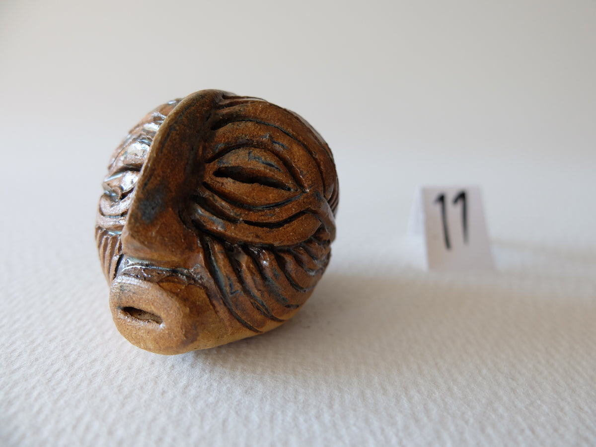 The Kifwebe Head (#11) – Handcrafted Ceramic Sculpture