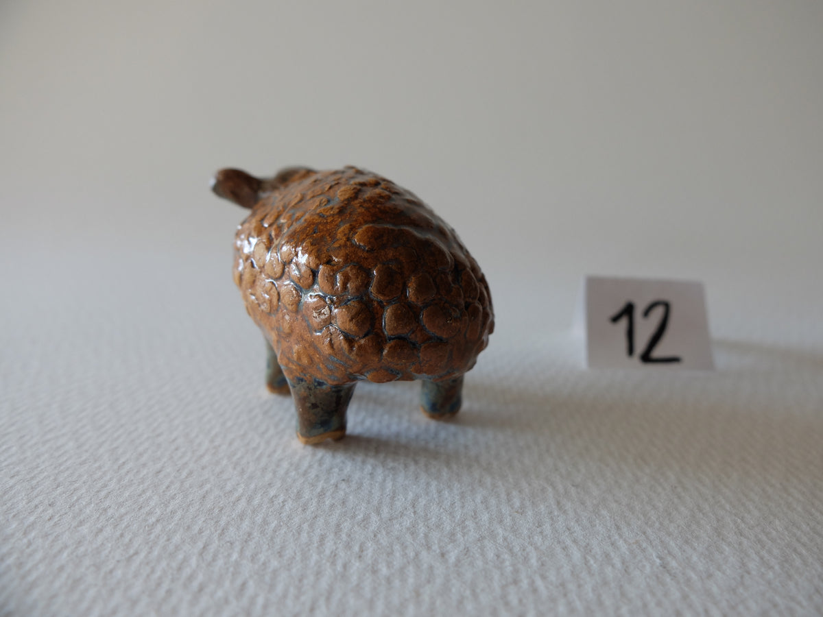 The Woolly Sheep (#12) – Handcrafted Ceramic Animal Figurine