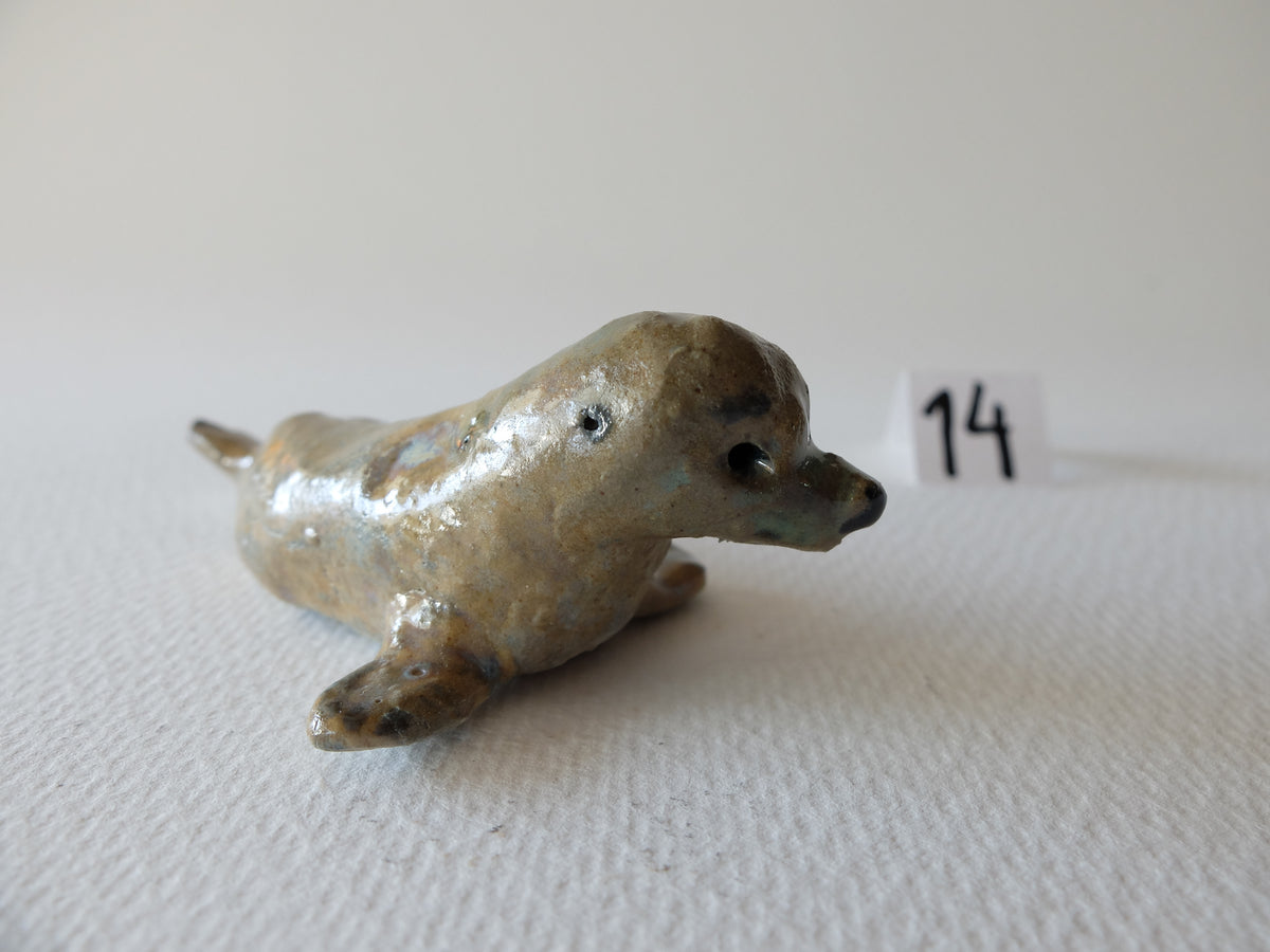 The Contemplative Seal (#14) – Handcrafted Ceramic Animal Figurine