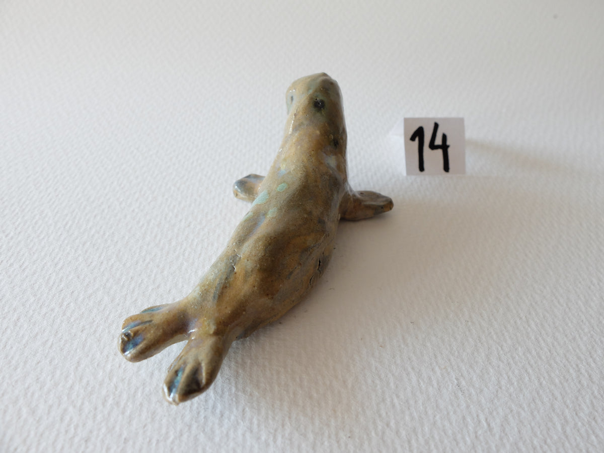 The Contemplative Seal (#14) – Handcrafted Ceramic Animal Figurine