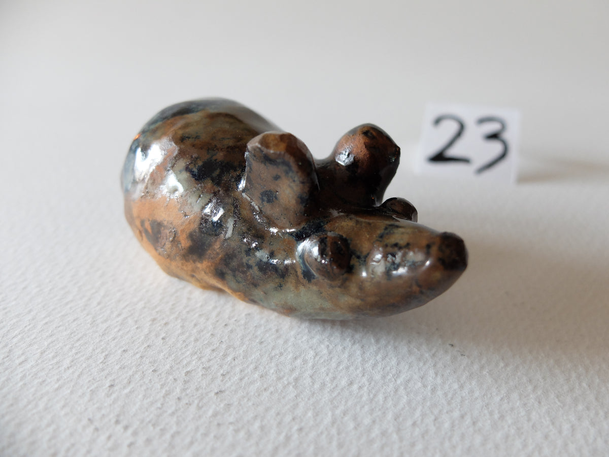 The Zen Mouse (#23) – Handcrafted Ceramic Animal Figurine