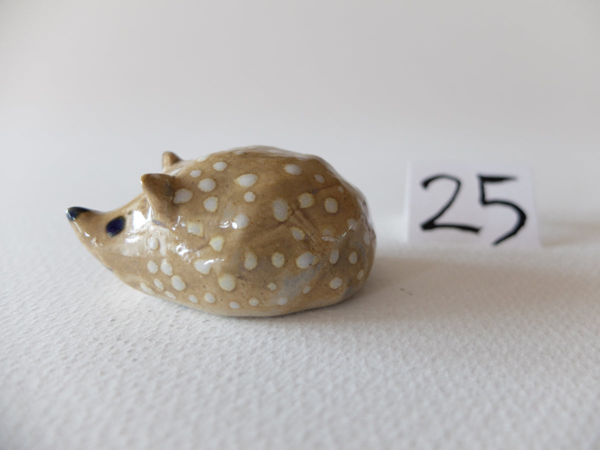 The Polka Dotted Hedgehog (#25) – Handcrafted Ceramic Figurine